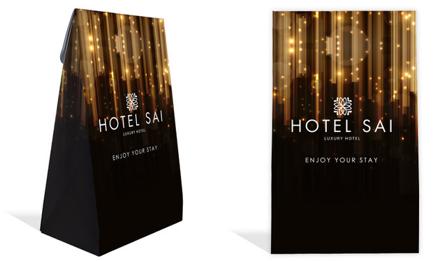 Hanging Glass Hospitality Branded Gusset Favour Bag