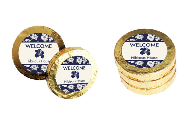 Hibiscus Hospitality Chocolate Coin