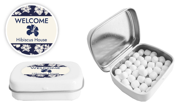 Hibiscus Hospitality Branded Mint Tins