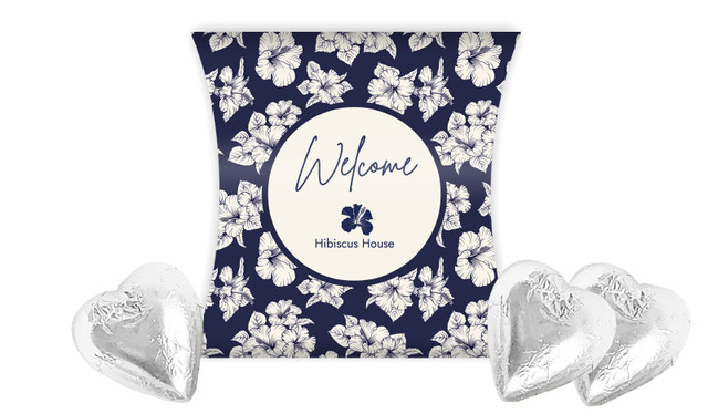 Hibiscus Hospitality Branded Pillow Boxes
