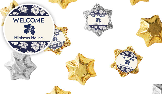 Hibiscus Hospitality Branded Foil Chocolate Stars