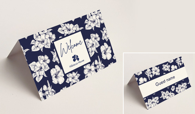 Hibiscus Hospitality Branded Place Cards