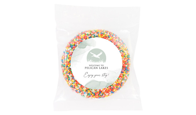 Misty Watercolour Hospitality Branded Chocolate Freckle