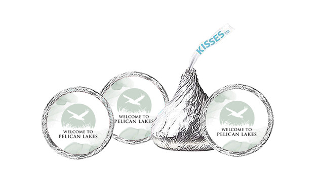 Misty Watercolour Hospitality Branded Hersheys Kisses