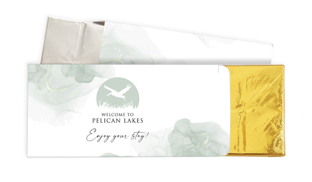 Misty Watercolour Hospitality Branded Chocolate Bar In A Box