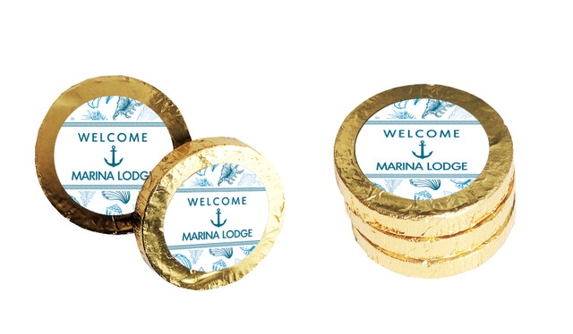 Sea Shells Hospitality Chocolate Coin