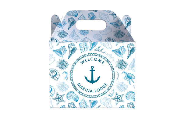 Sea Shells Hospitality Branded Gable Favour Box
