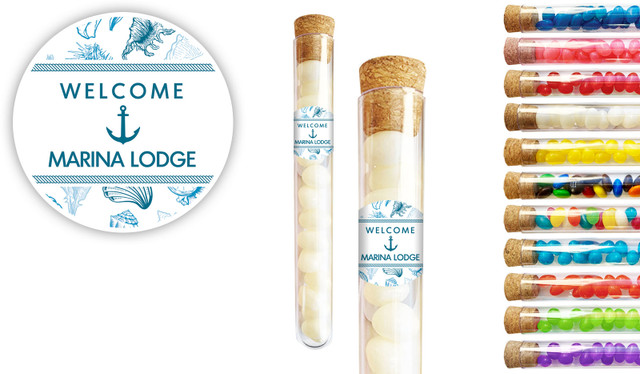 Sea Shells Hospitality Branded Test Tubes