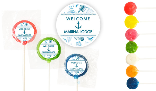 Sea Shells Hospitality Branded 2.5cm Mini Lollipops