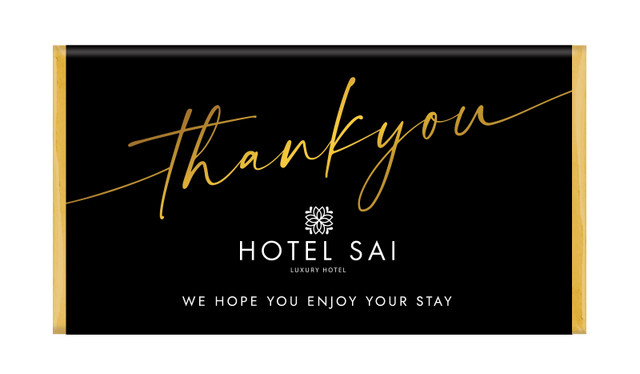 Simple Thank You Hospitality Branded Chocolate Bar