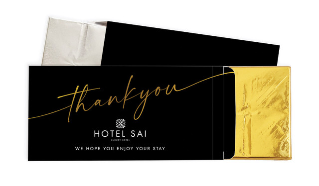 Simple Thank You Hospitality Branded Chocolate Bar In A Box