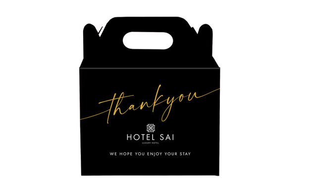 Simple Thank You Hospitality Branded Gable Favour Box