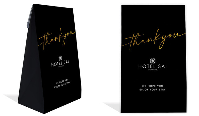 Simple Thank You Hospitality Branded Gusset Favour Bag