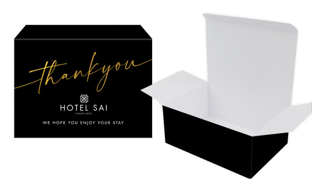 Simple Thank You Hospitality Branded Tuck Gift Box