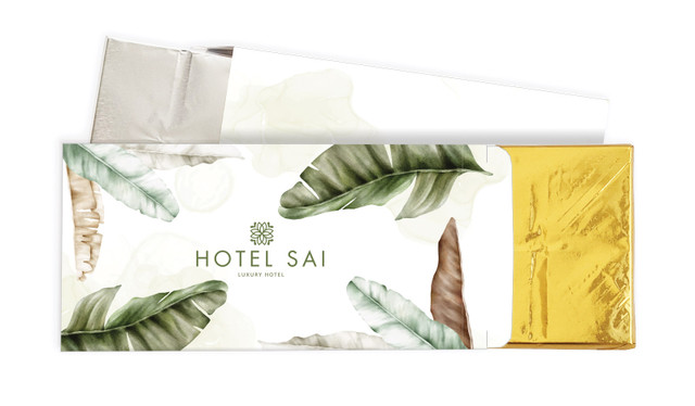 Tropical Warecolour Hospitality Branded Chocolate Bar In A Box