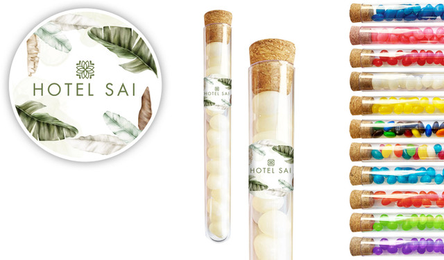 Tropical Warecolour Hospitality Branded Test Tubes