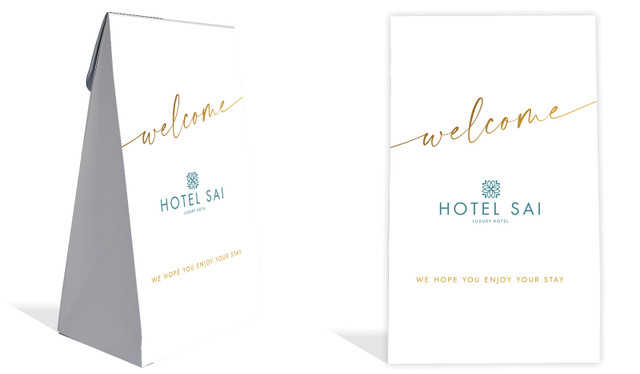 Simple Welcome Hospitality Branded Gusset Favour Bag