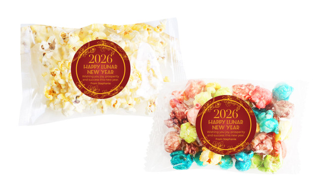 Cherry Blossoms Chinese New Year Personalised Popcorn Bag