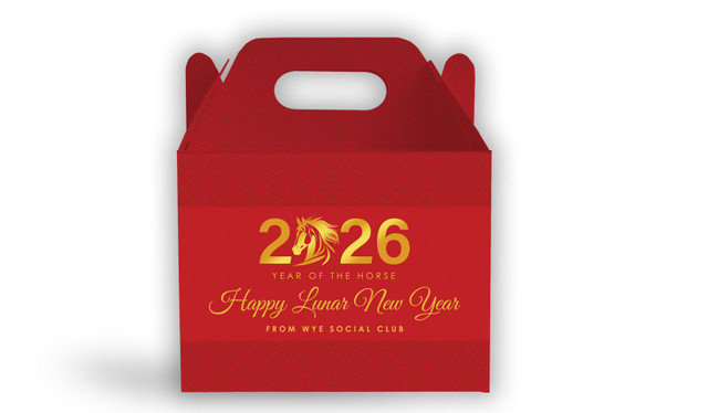 Contemporary Year Chinese New Year Personalised Gable Favour Box