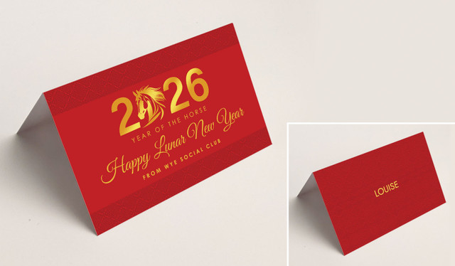 Contemporary Year Chinese New Year Place Cards With Guest Names