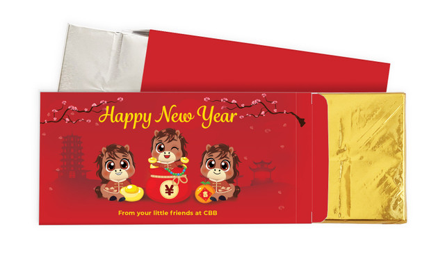 Cute Chinese New Year Personalised Chocolate Bar In A Box