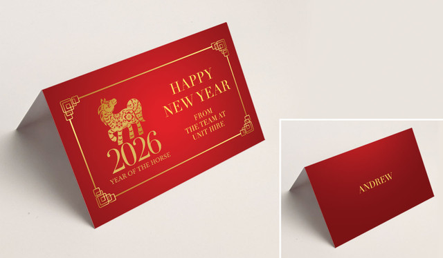 Floral Chinese New Year Place Cards With Guest Names