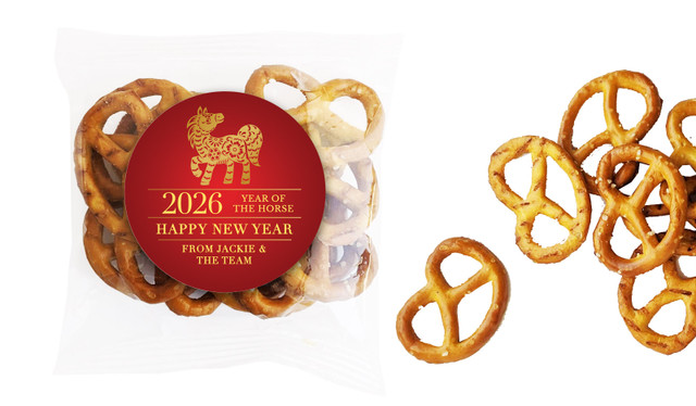 Floral Chinese New Year Custom Pretzel Bags