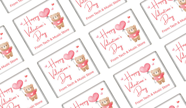Bear Balloon Valentine's Day Mini Chocolates