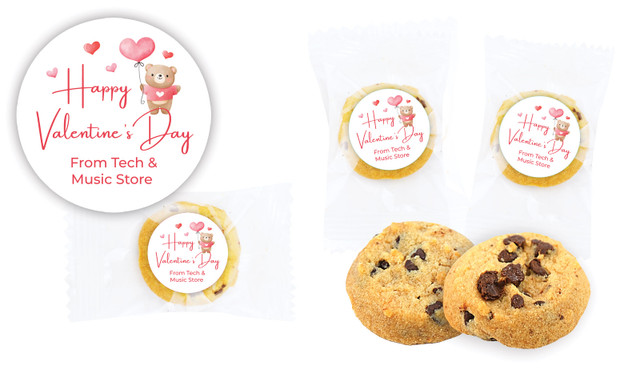 Bear Balloon Valentines Day Bite-Size Cookie 5g
