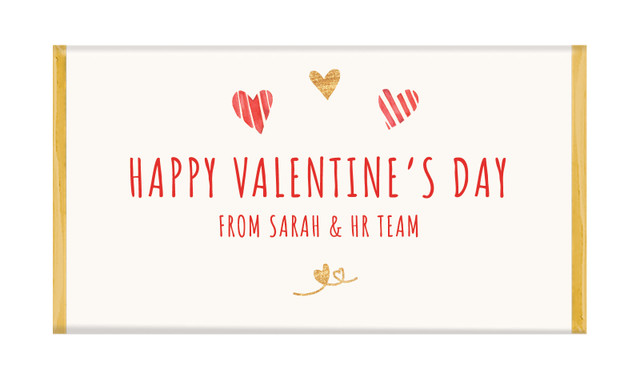 Just Hearts Valentine's Day Personalised Chocolate Bars