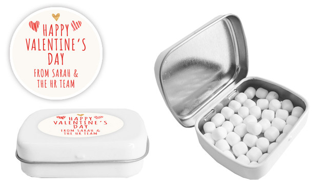 Just Hearts Personalised Valentines Day Mint Tin