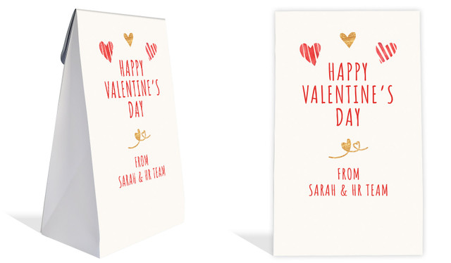 Just Hearts Valentines Day Personalised Gusset Favour Bag