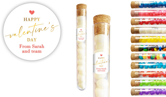 One Love Valentines Day Personalised Test Tubes