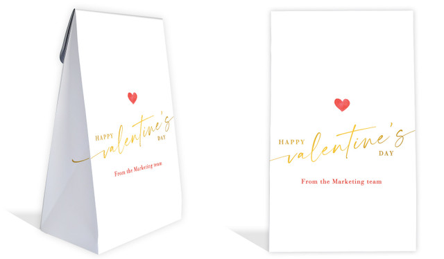 One Love Valentines Day Personalised Gusset Favour Bag