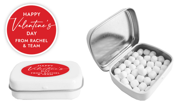 Only Red Personalised Valentines Day Mint Tin