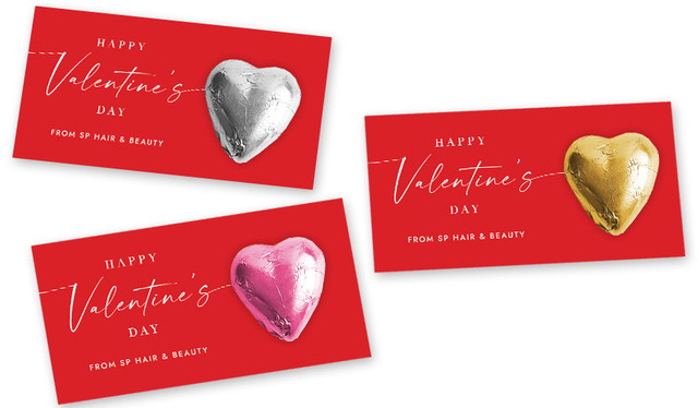 Only Red Valentine's Day Personalised Chocolate Heart Card