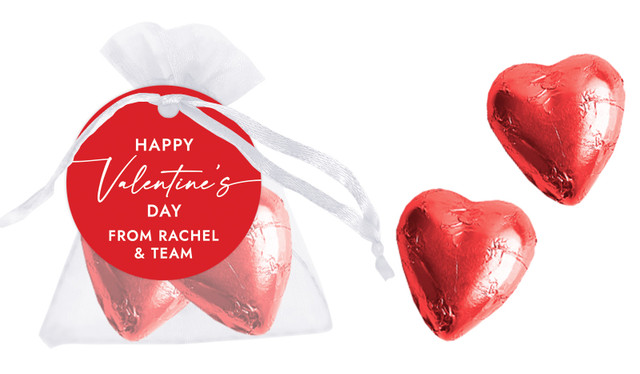 Only Red Valentines Day Personalised Organza Bag