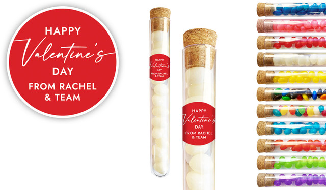 Only Red Valentines Day Personalised Test Tubes