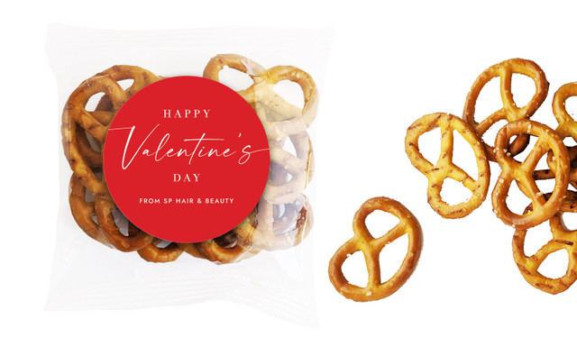 Only Red Valentines Day Personalised Bag Of Pretzels