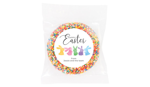 Colourful Bunnies Personalised Easter Giant Chocolate Freckles