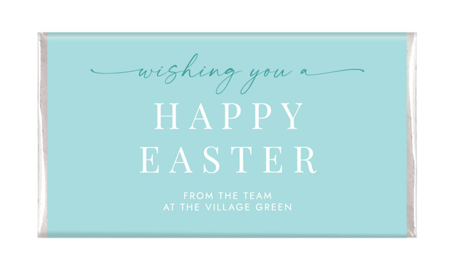 Beautiful Blue Personalised Easter Chocolate Bars