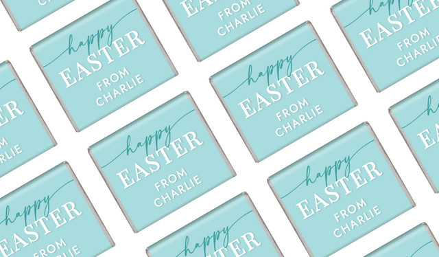 Beautiful Blue Easter Personalised Mini Chocolates