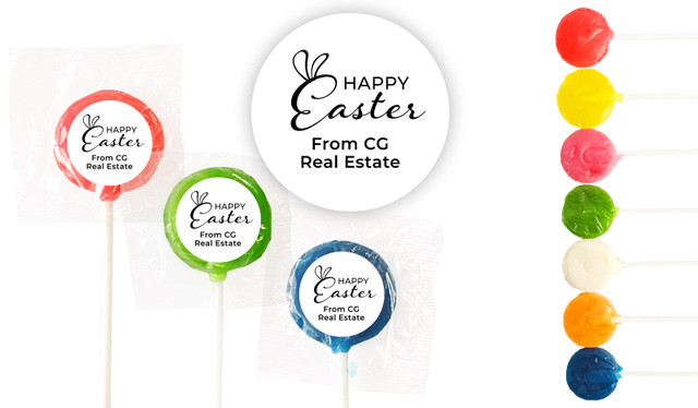 Colourful Bunnies Custom 3cm Mini Lollipops