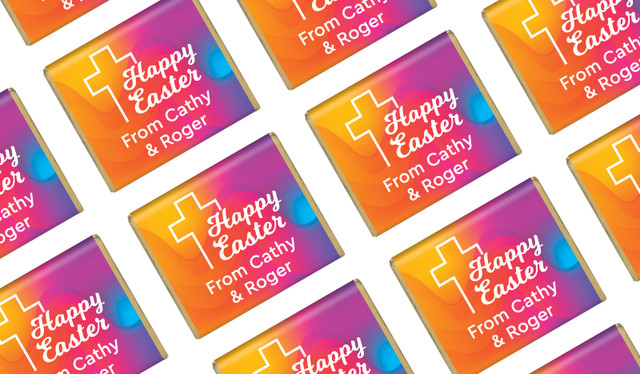 Radiant Religious Easter Personalised Mini Chocolates