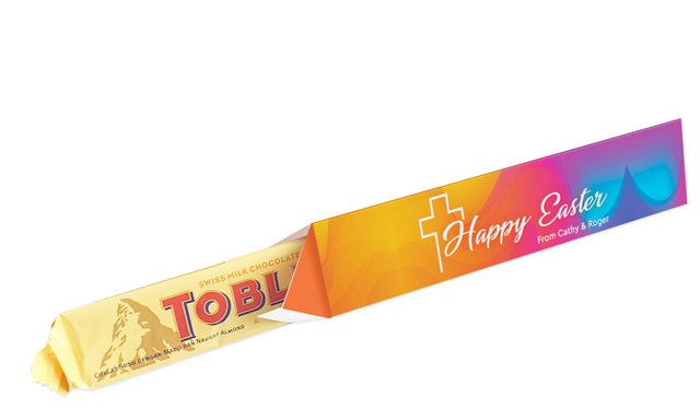 Radiant Religious Personalised Easter Toblerone Bar In A Box