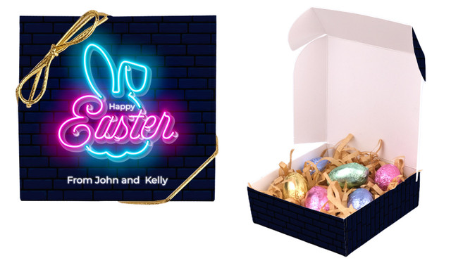 Neon Personalised Easter Egg Nest Box