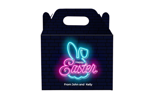 Neon Personalised Easter Gable Favour Box