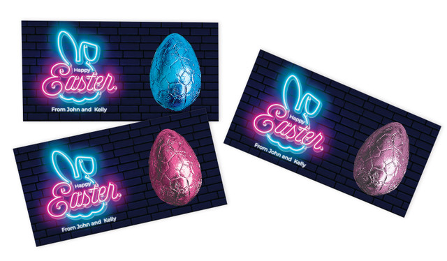 Lilac Personalised Easter Egg Card