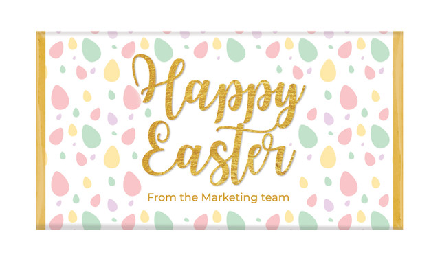 Pastel Eggs Personalised Easter Chocolate Bars