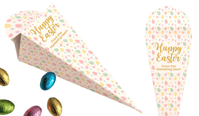 Pastel Eggs Personalised Easter Carrot Box